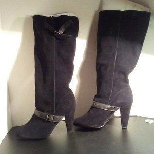 Colin Stuart - Black Suede knee-high boots size 8B